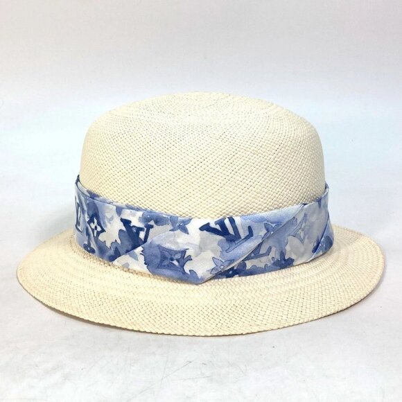 LOUIS VUITTON M76762 Monogram Watercolor Chapo-Summertime straw hat bucket hat - Picture 2 of 11